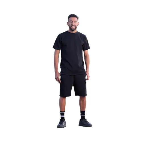 HELLE RAVEN HR - Conjunto polera mas short color negro