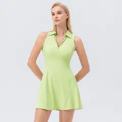RURUTOTO - Vestidos de Deportivo Gym golf para mujer Negro