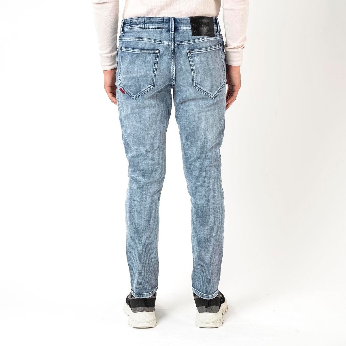 ELLUS - Jeans Skinny Tiro Medio Light Blue Techno Fabric AM092230