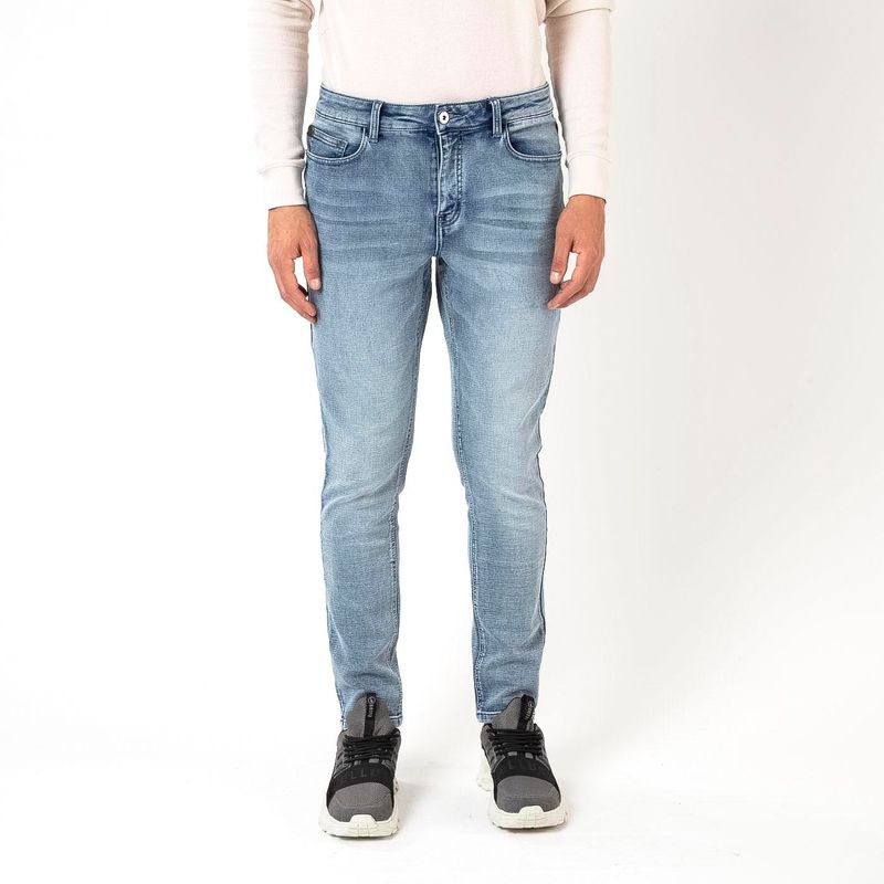 ELLUS - Jeans Skinny Tiro Medio Light Blue Techno Fabric AM092230