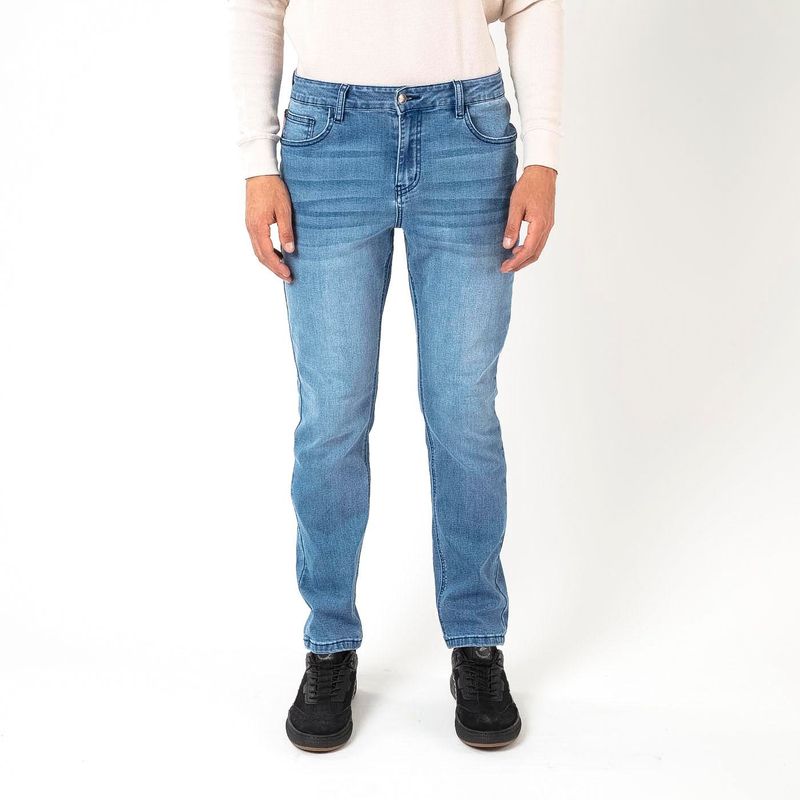 ELLUS - Jeans Slim Tiro Medio Med Blue React AM009368