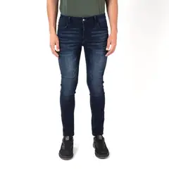 ELLUS - Jeans Skinny Tiro Medio Dark Blue React AM009236