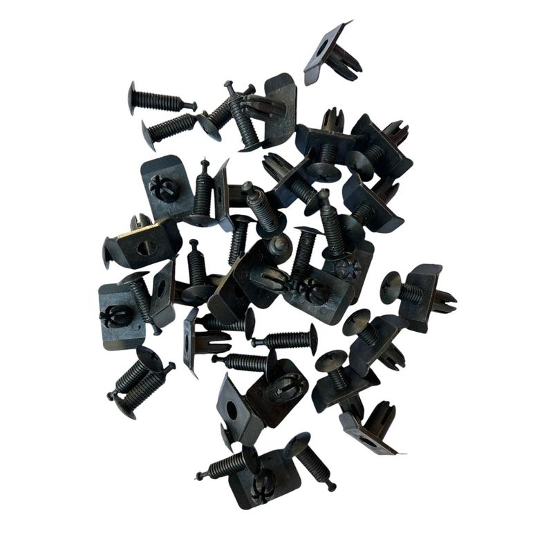 GENERICO - Pack 20u Clips Automotriz Broches Plástico De 13mm