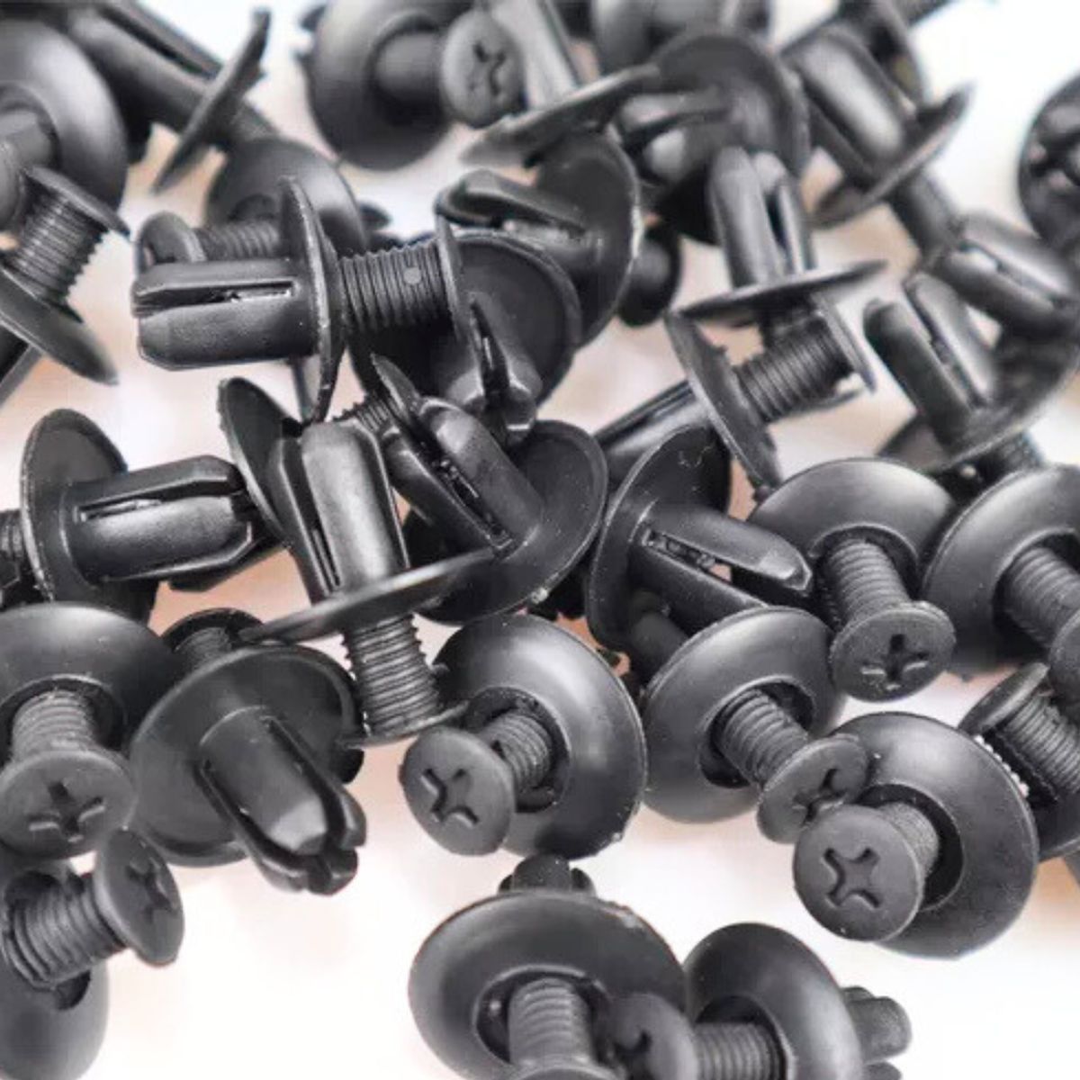 GENERICO - Pack 100u Clips Automotriz Broches Plástico De 7mm