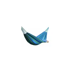GENERICO - Hamaca 100% Algodón 1 Plaza Colgante (80x190cm) Azul - Verde