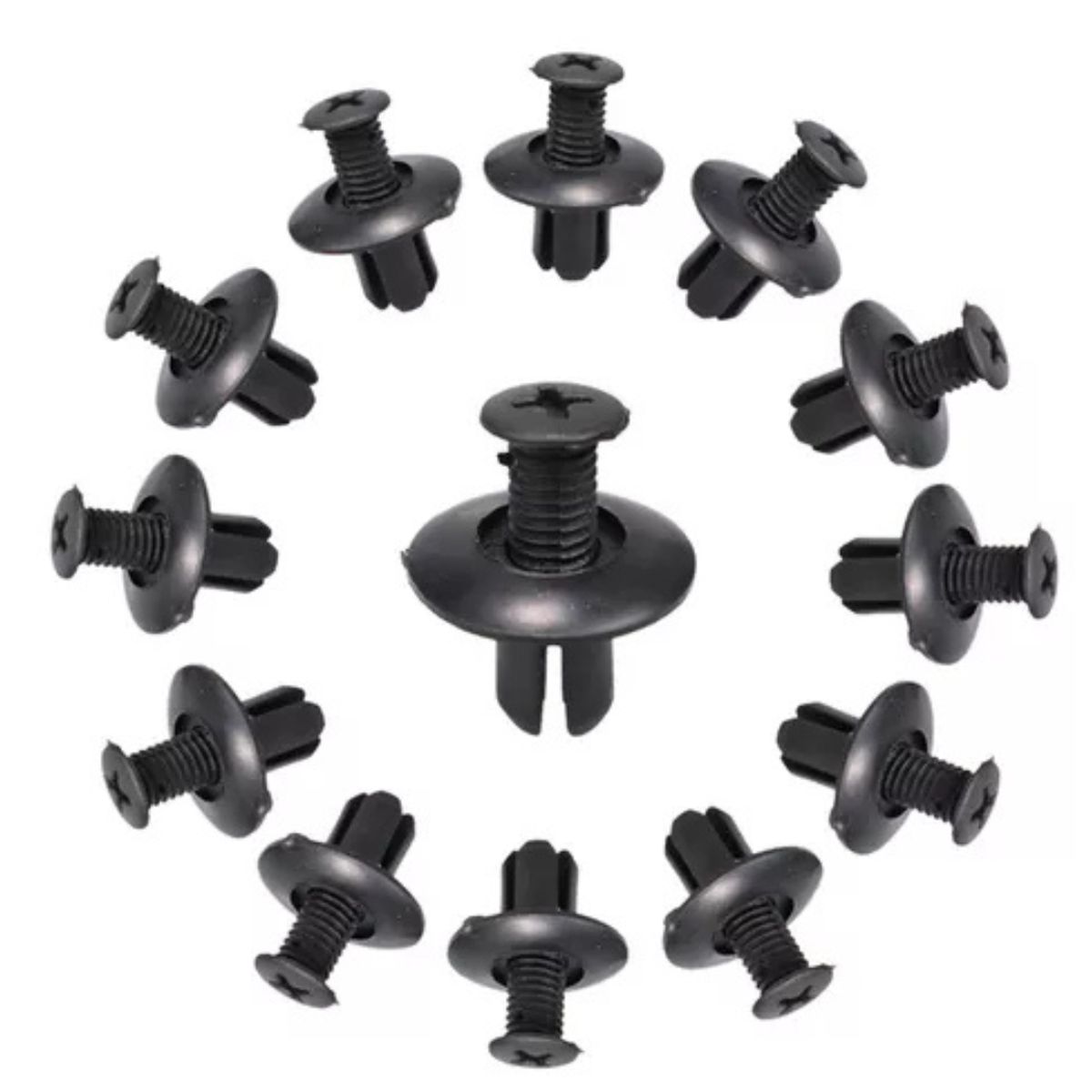 GENERICO - Pack 20u Clips Automotriz Broches Plástico De 7mm