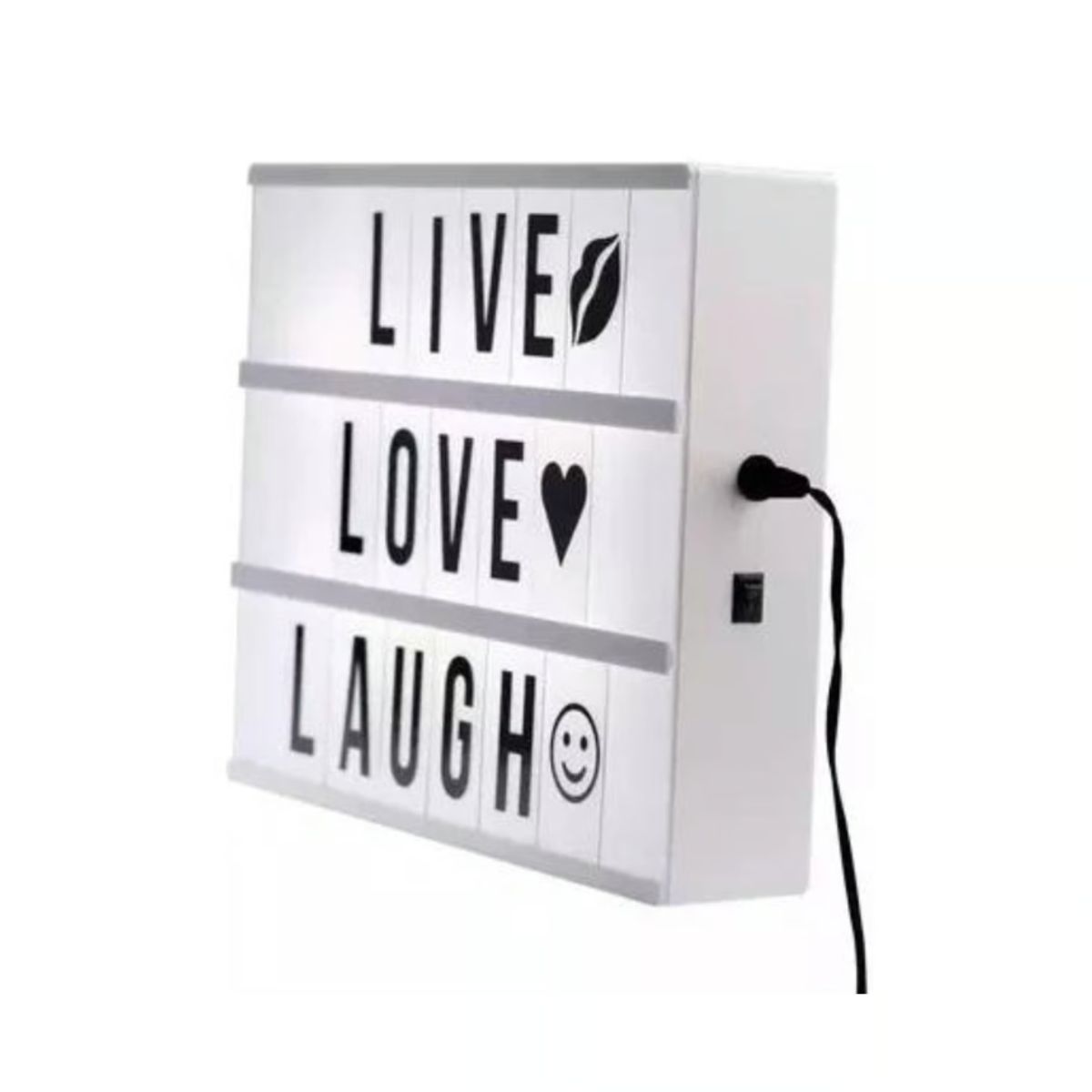 GENERICO - Cartel Caja de letras con Luz LED A4 Decoración