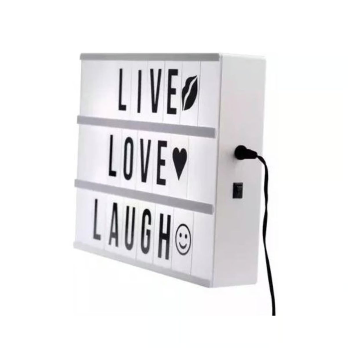 GENERICO - Cartel Caja de letras con Luz LED A4 Decoración