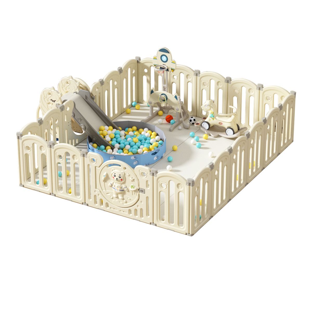 VOYAGE - Corral Bear Beige + Centro de Juegos 193X234cm