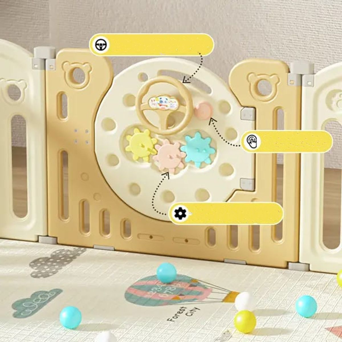 VOYAGE - Corral Bear Beige + Centro de Juegos 193X234cm