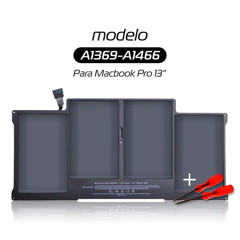 GENERICO - Bateria Macbook Air 13” A1369-A1466 Año 2010-2017