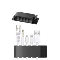 Organizador Cables 5 Canales Adhesivo 4pcs Pared Auto Escritorio