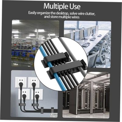 Imagen 2 del producto Organizador Cables 5 Canales Adhesivo 4pcs Pared Auto Escritorio