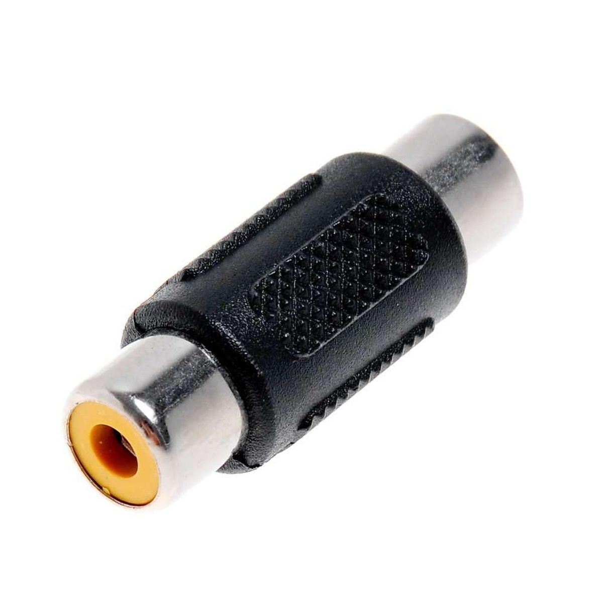 GEN - Adaptador Copla Alargador Conector RCA hembra Audio Video - Negro