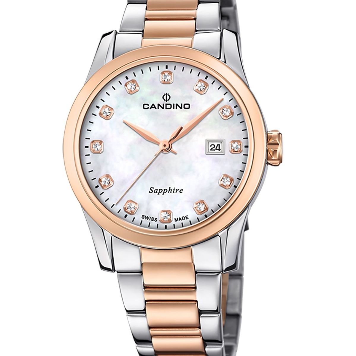 CANDINO - Reloj C4739/1 Candino Swiss Blanco Nácar Mujer Couples Classic