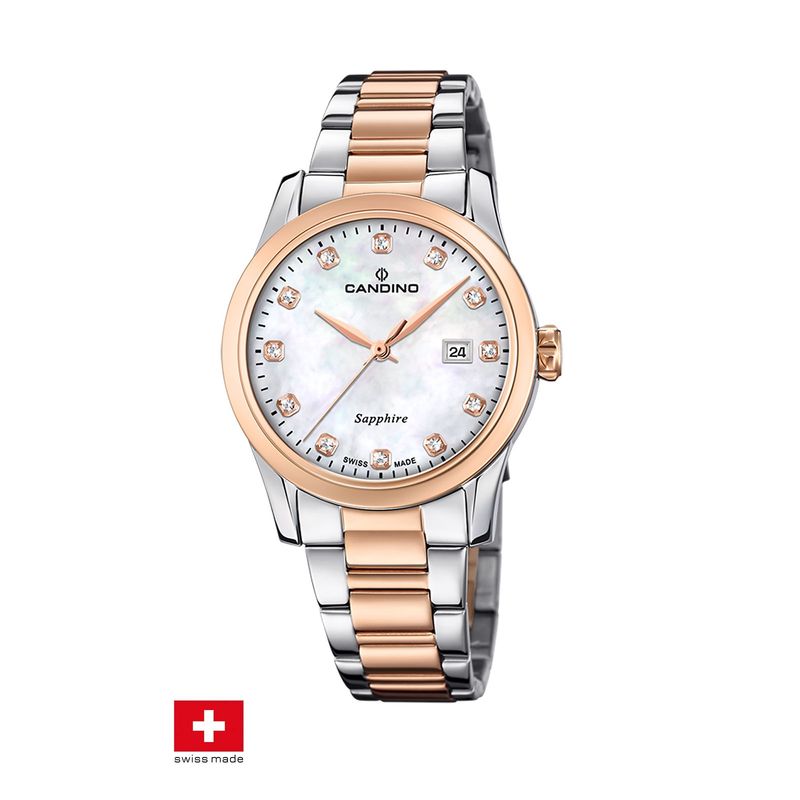 CANDINO - Reloj C4739/1 Candino Swiss Blanco Nácar Mujer Couples Classic