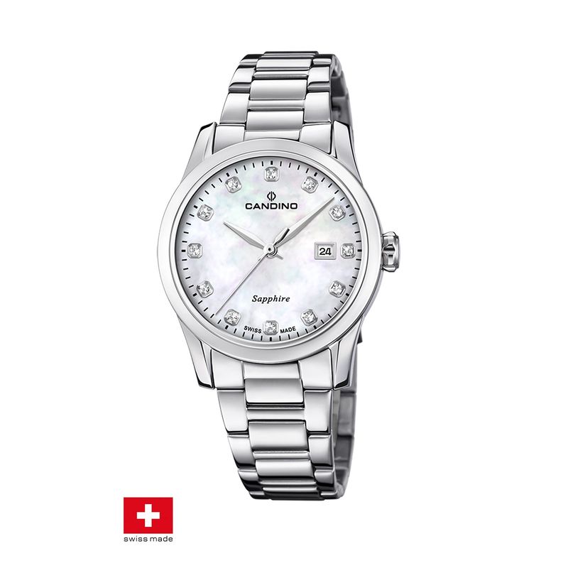 CANDINO - Reloj C4738/1 Candino Swiss Blanco Nácar Mujer Couples Classic