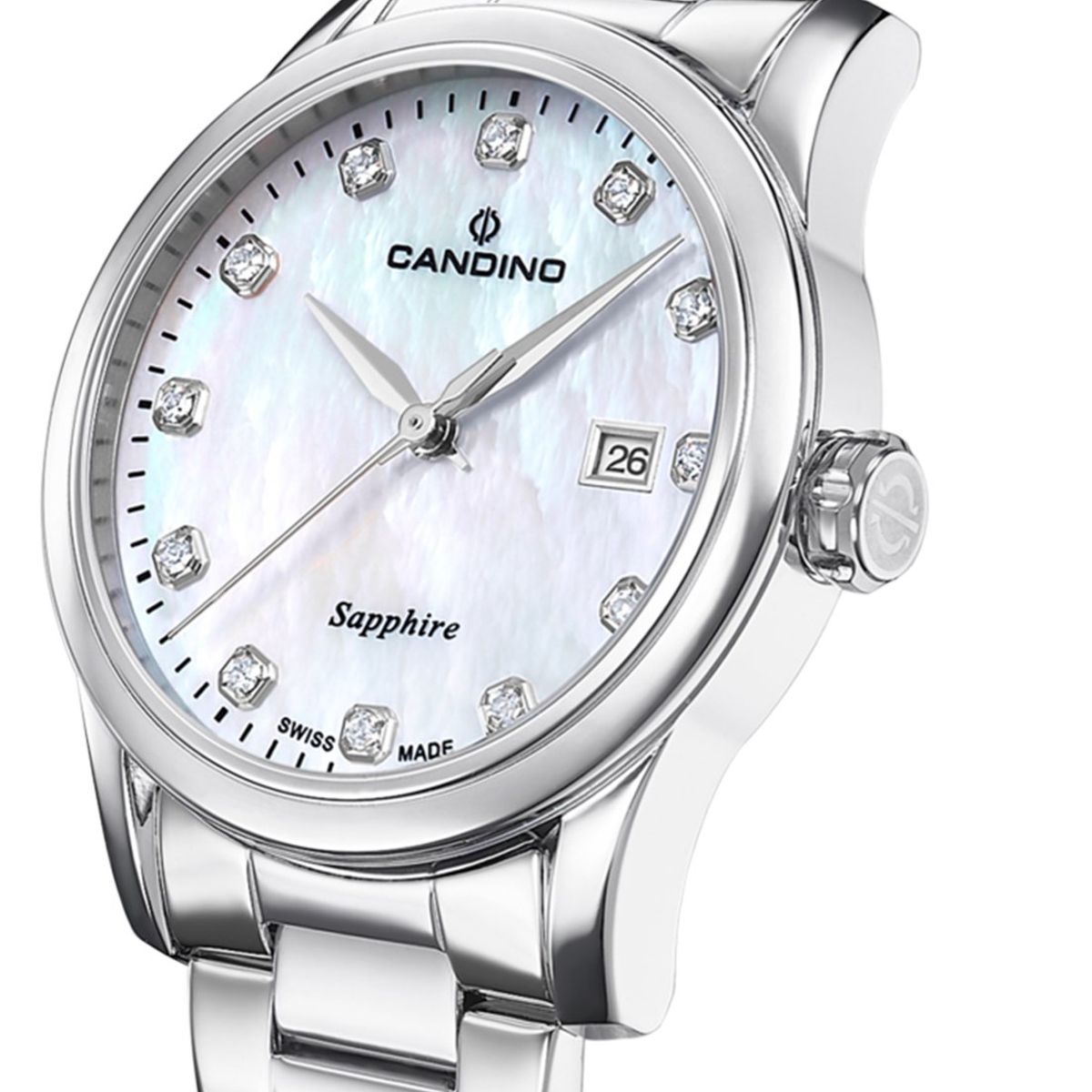 CANDINO - Reloj C4738/1 Candino Swiss Blanco Nácar Mujer Couples Classic