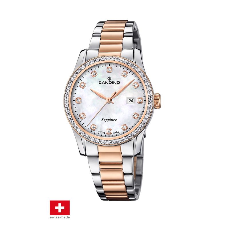 CANDINO - Reloj C4741/1 Candino Swiss Blanco Nácar Mujer Couples Classic