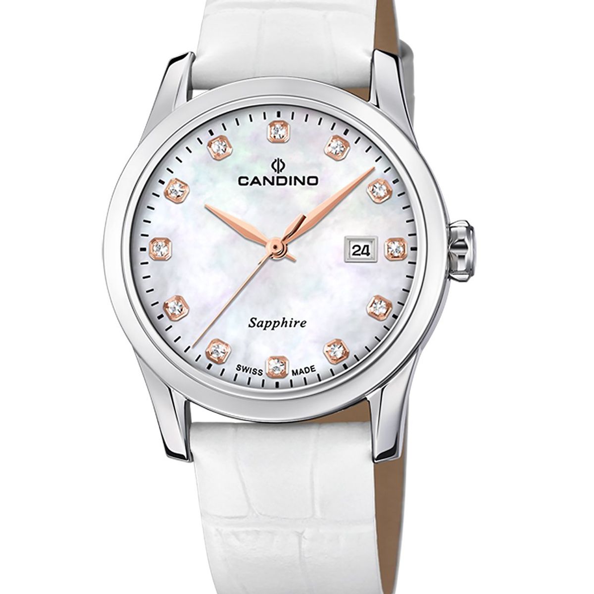 CANDINO - Reloj C4736/1 Candino Swiss Blanco Mujer Couples Classic