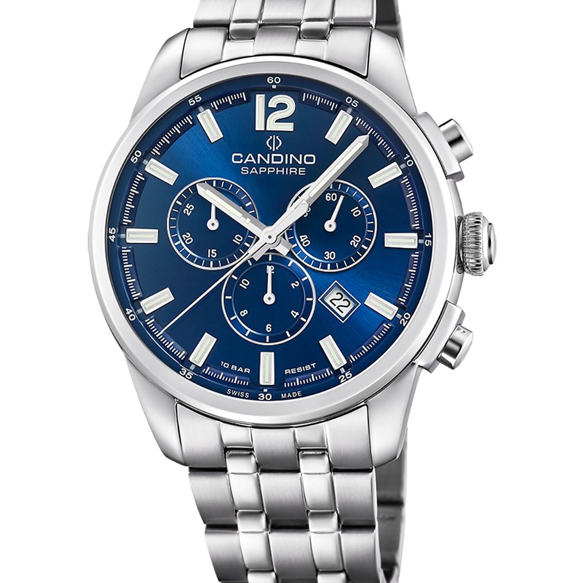 CANDINO - Reloj C4744/2 Candino Swiss Azul Hombre Couple Classic