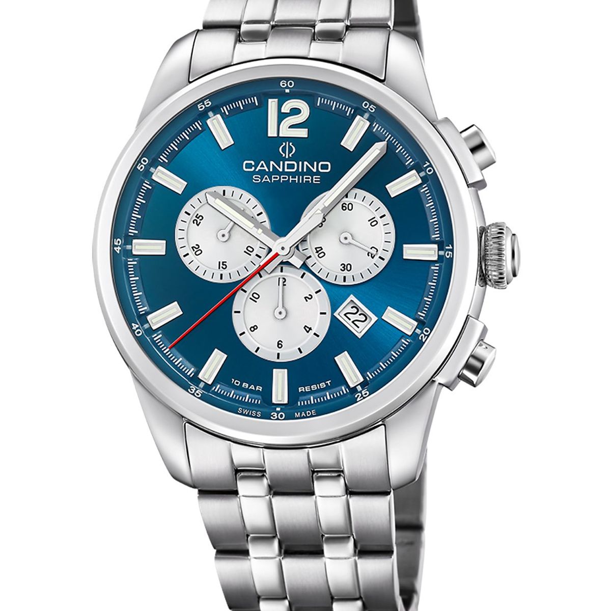 CANDINO - Reloj C4744/5 Candino Swiss Azul Hombre Couple Classic