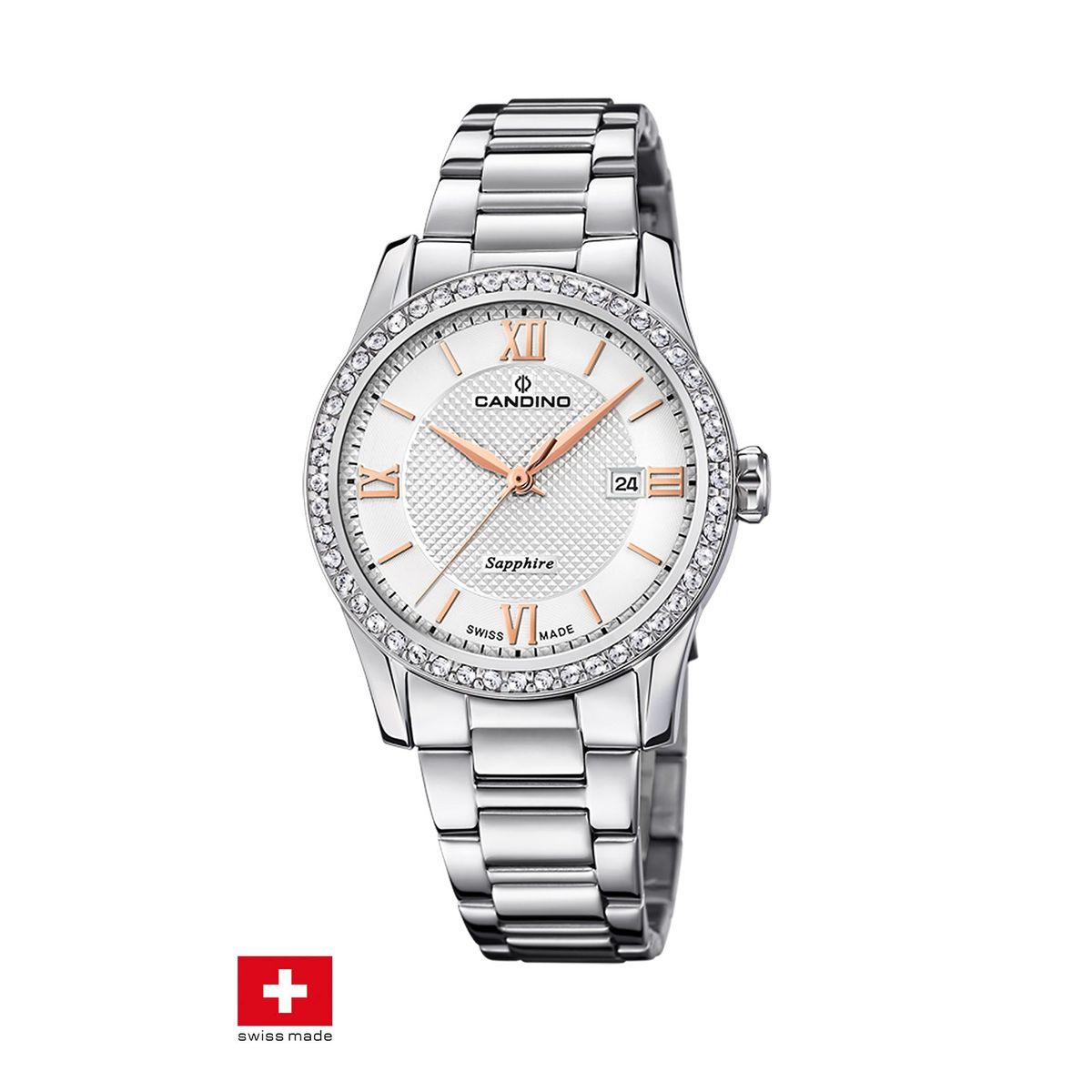CANDINO - Reloj C4740/1 Candino Swiss Plateado Mujer Couples Classic