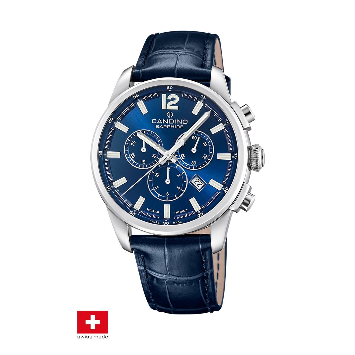 CANDINO - Reloj C4745/2 Candino Swiss Azul Hombre Couple Classic