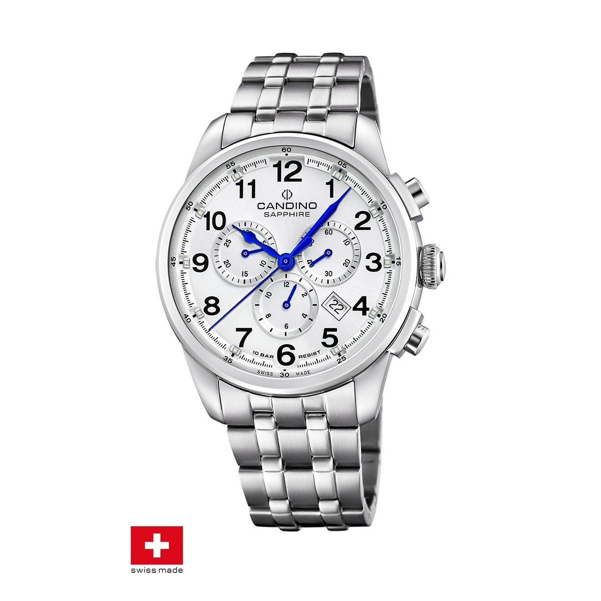 CANDINO - Reloj C4744/1 Candino Swiss Plateado Hombre Couple Classic