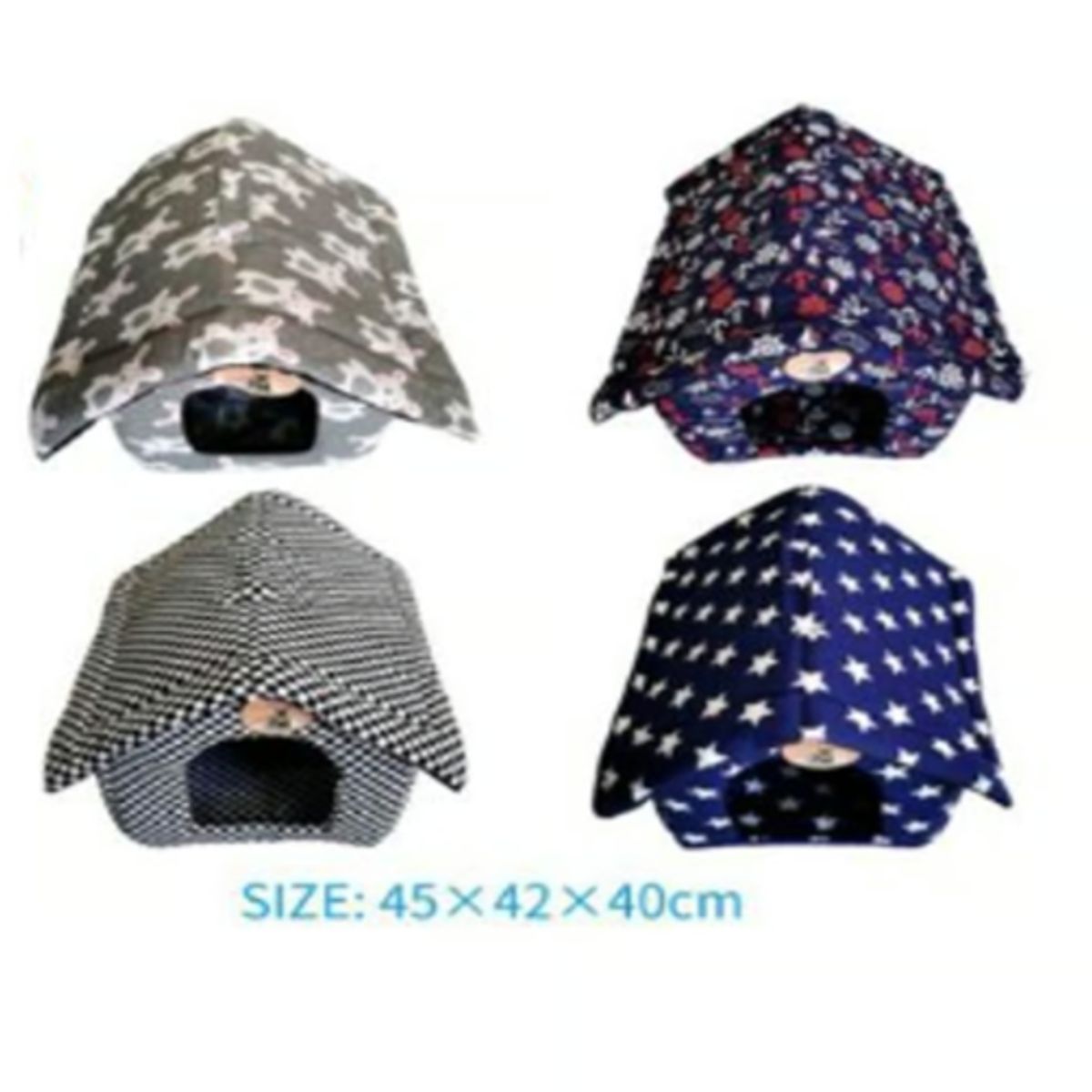 GENERICO - Colchoneta Casita Para Mascotas Diseño Estrellas