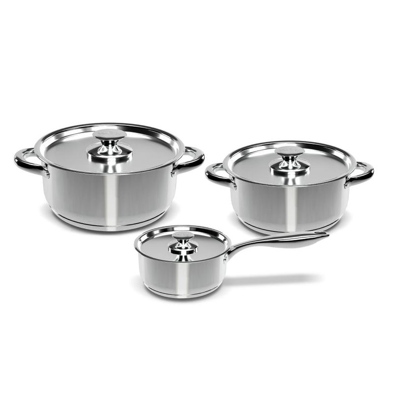 WENS - Batería de Cocina 6 Piezas Acero Inoxidable 410-6SS