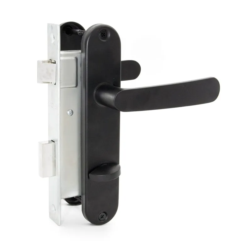 Cerradura Embutir Simona 7040 Set Bano Negra