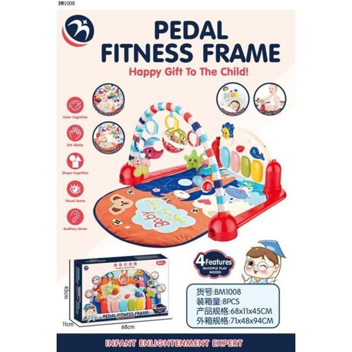 GENERICO - Alfombra Musical Con Piano Set Estimulación Para Bebe AZUL