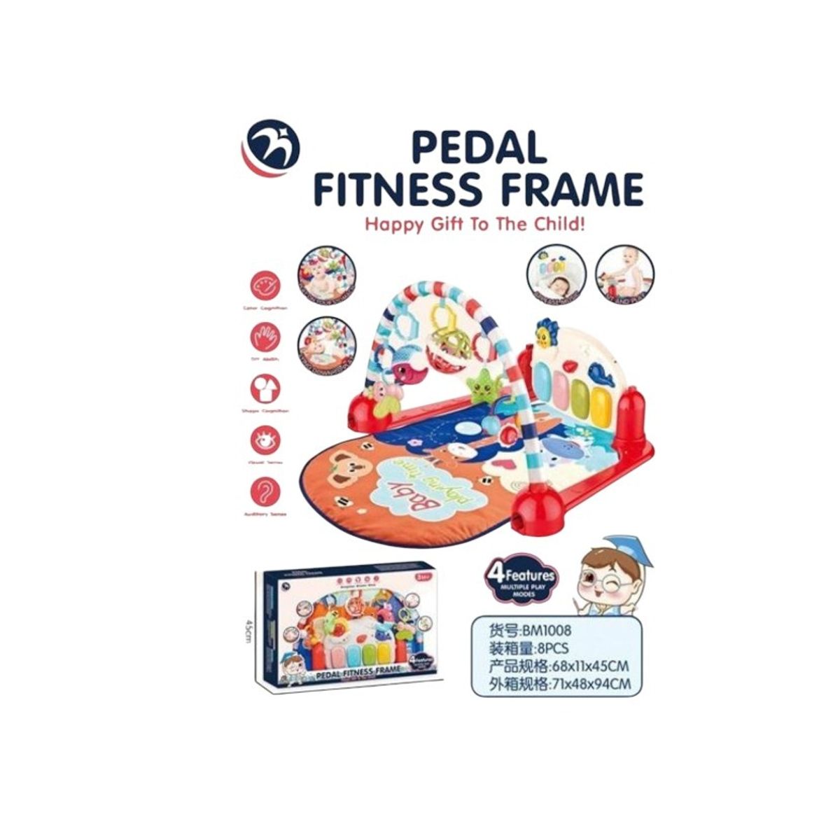 GENERICO - Alfombra Musical Con Piano Set Estimulación Para Bebe AZUL