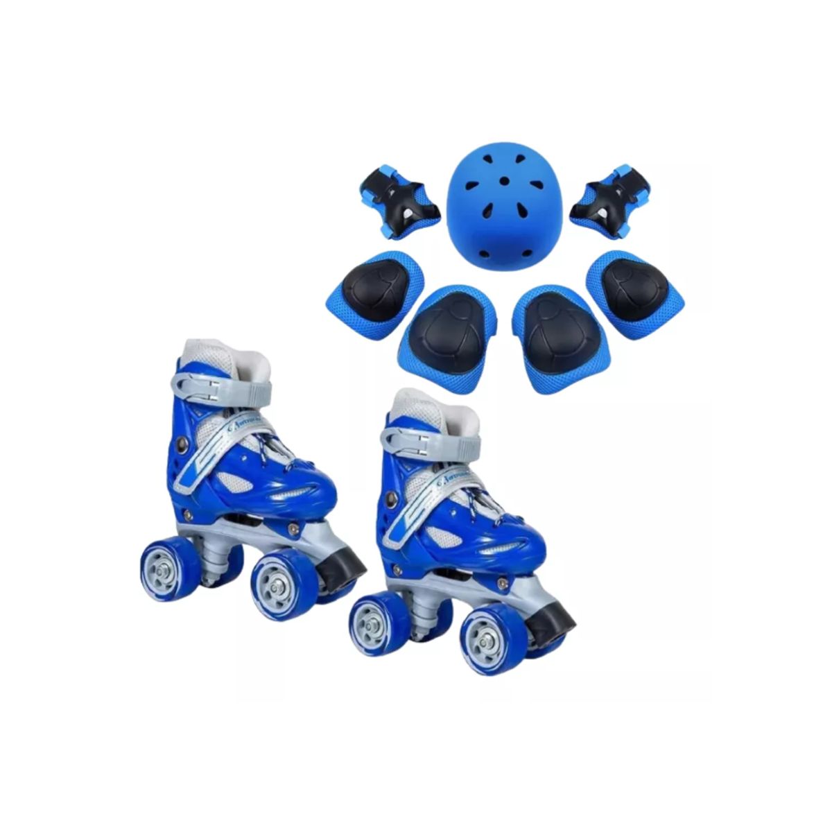 GENERICO - Patines Roller Para Niño Más Protectores Y Casco TALLA XS 26 AL 29