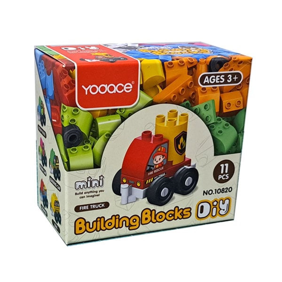 GENERICO - Bloques de Construcción 11 pzs Camión Bomberos Building Blocks Diy