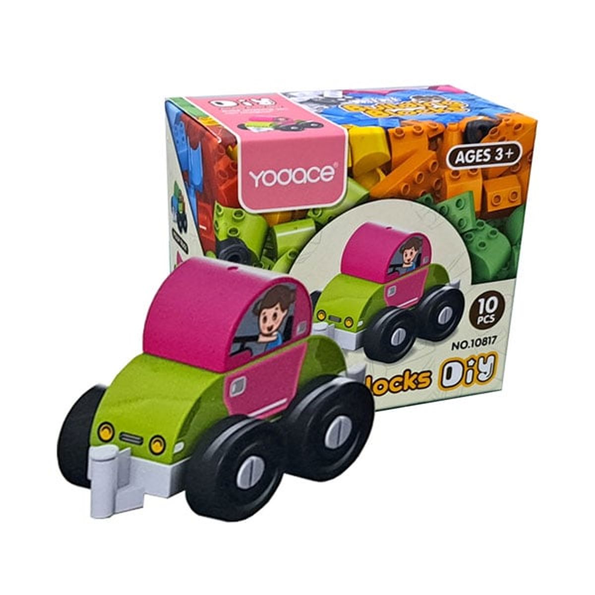 GENERICO - Bloques de Construcción 10 pzs Auto Sedan Building Blocks Diy