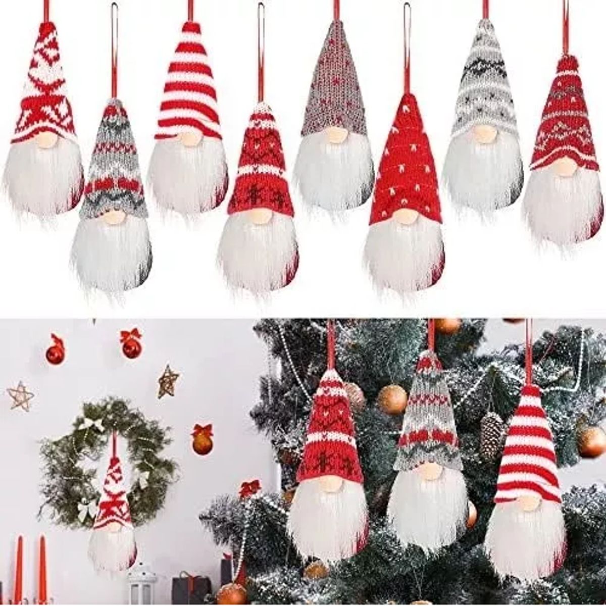 GENERICO - Duendes Navideños Para Decoración Árbol De Navidad 8 Pzs