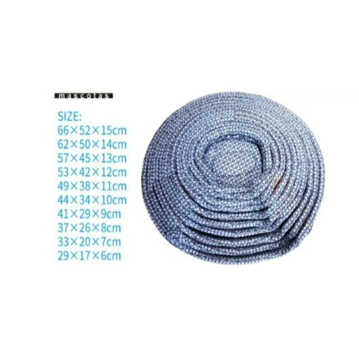 GENERICO - Colchoneta Cama Para Mascotas Diseño Cuadritos