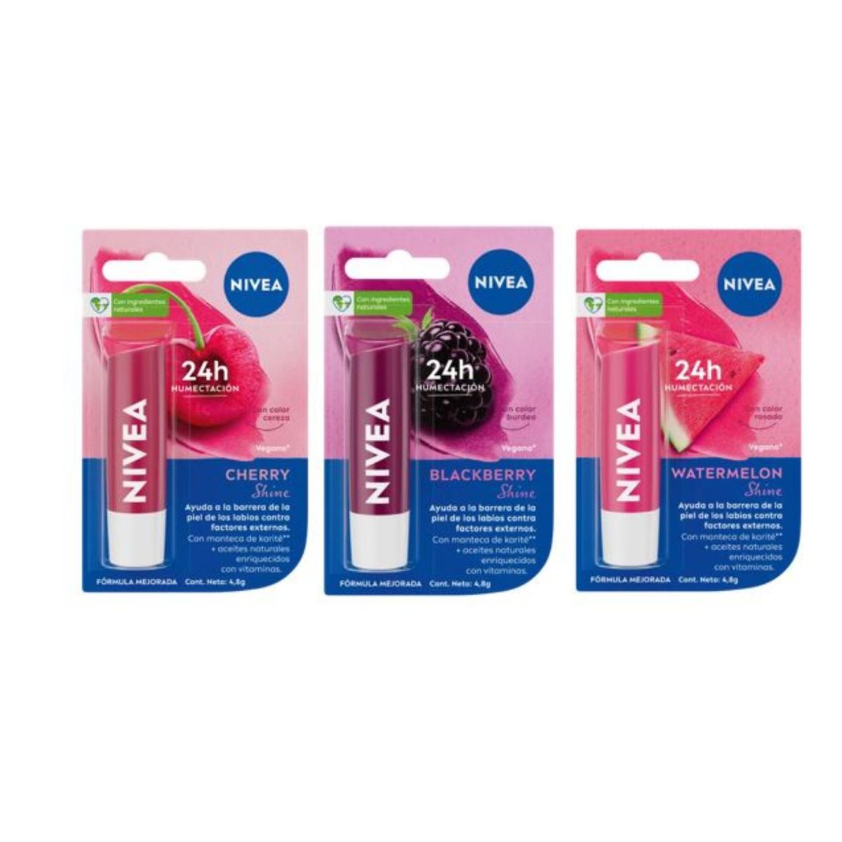 NIVEA - Tripack Bálsamos labiales Nivea