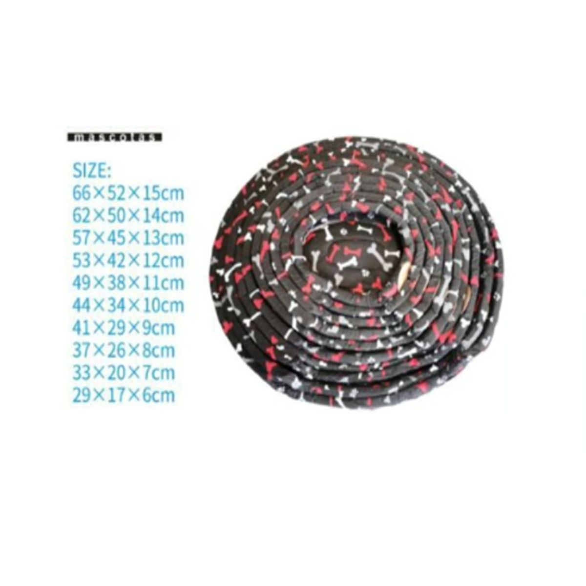 GENERICO - Colchoneta Cama Para Mascotas Diseño Huesos