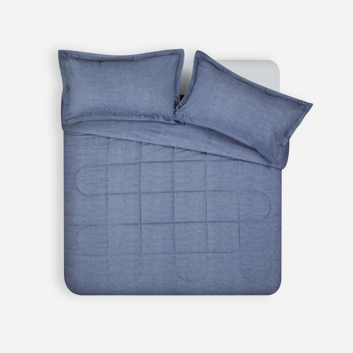 ROSEN - Plumón Unicolor Chambray Denim 2 Plazas