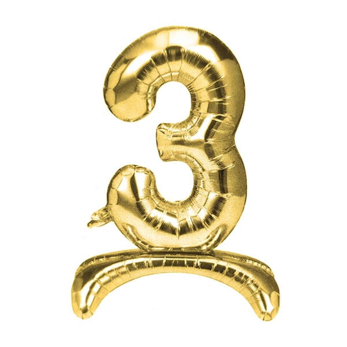 GENERICO - GLOBO METALICO 32 PEDESTAL DORADO N?3 X1 UNI