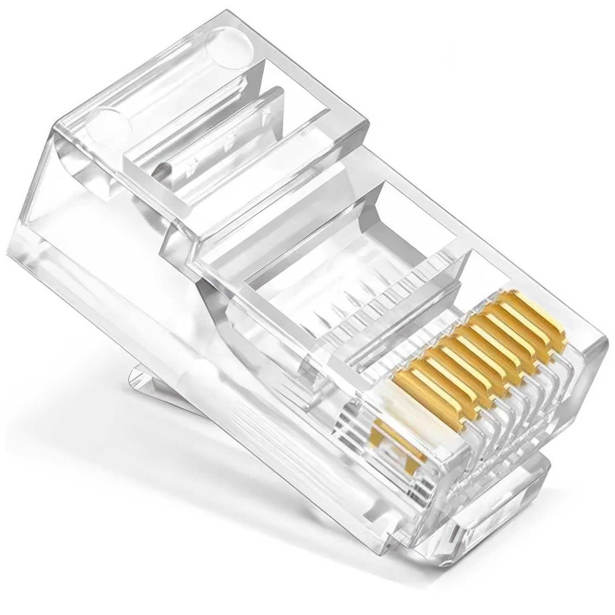 GEN - 100x Conector Rj45 Cat5 Cable Utp Conector Red Internet Lan
