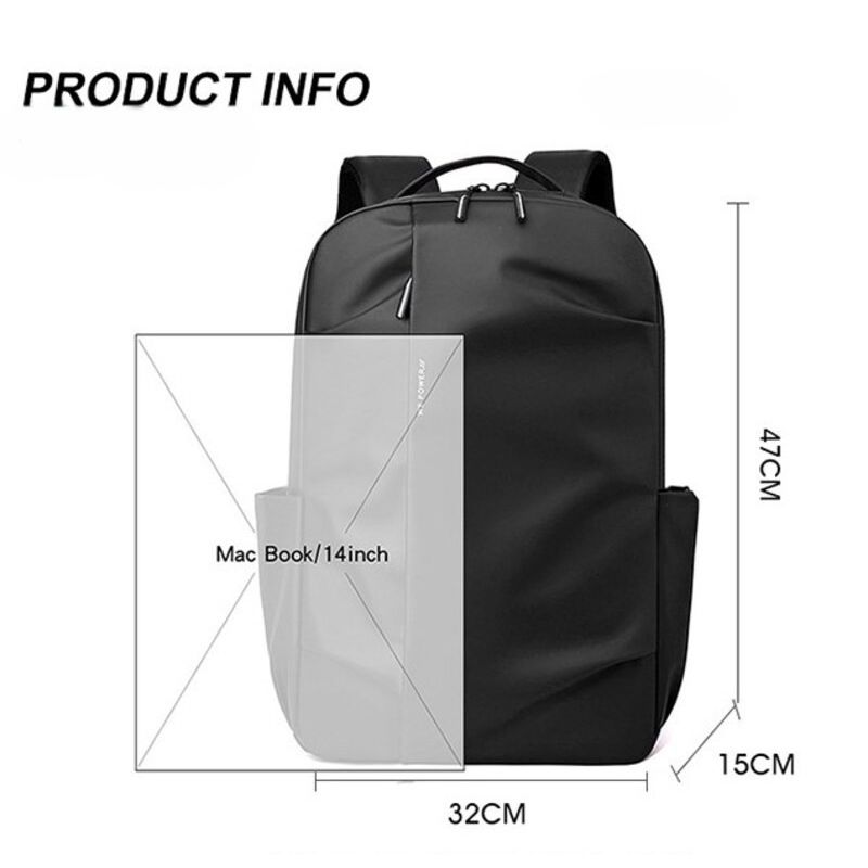 GENERICO - Mochila Urbana Impermeable Notebook 16 Viaje Negocios