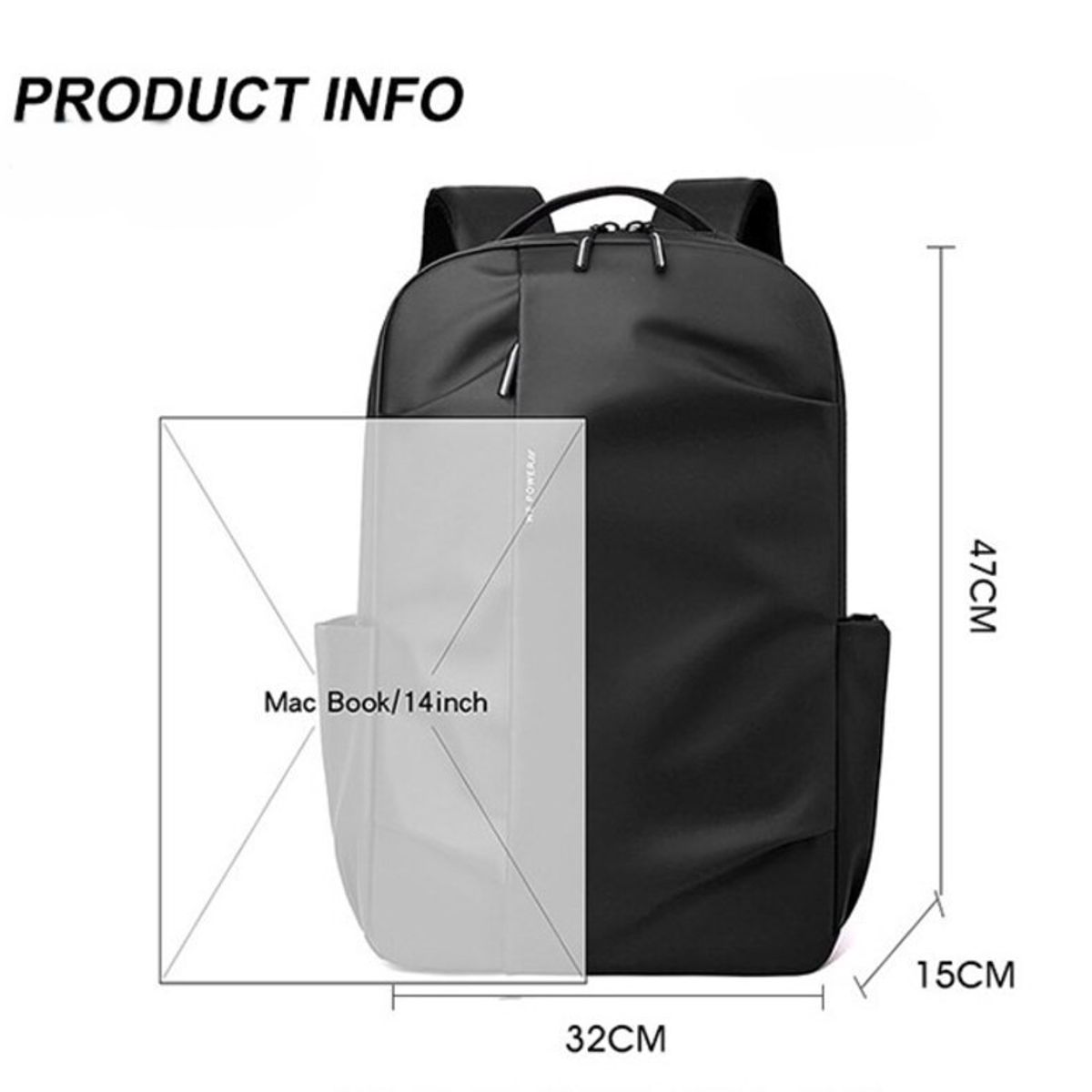 GENERICO - Mochila Urbana Impermeable Notebook 16 Viaje Negocios