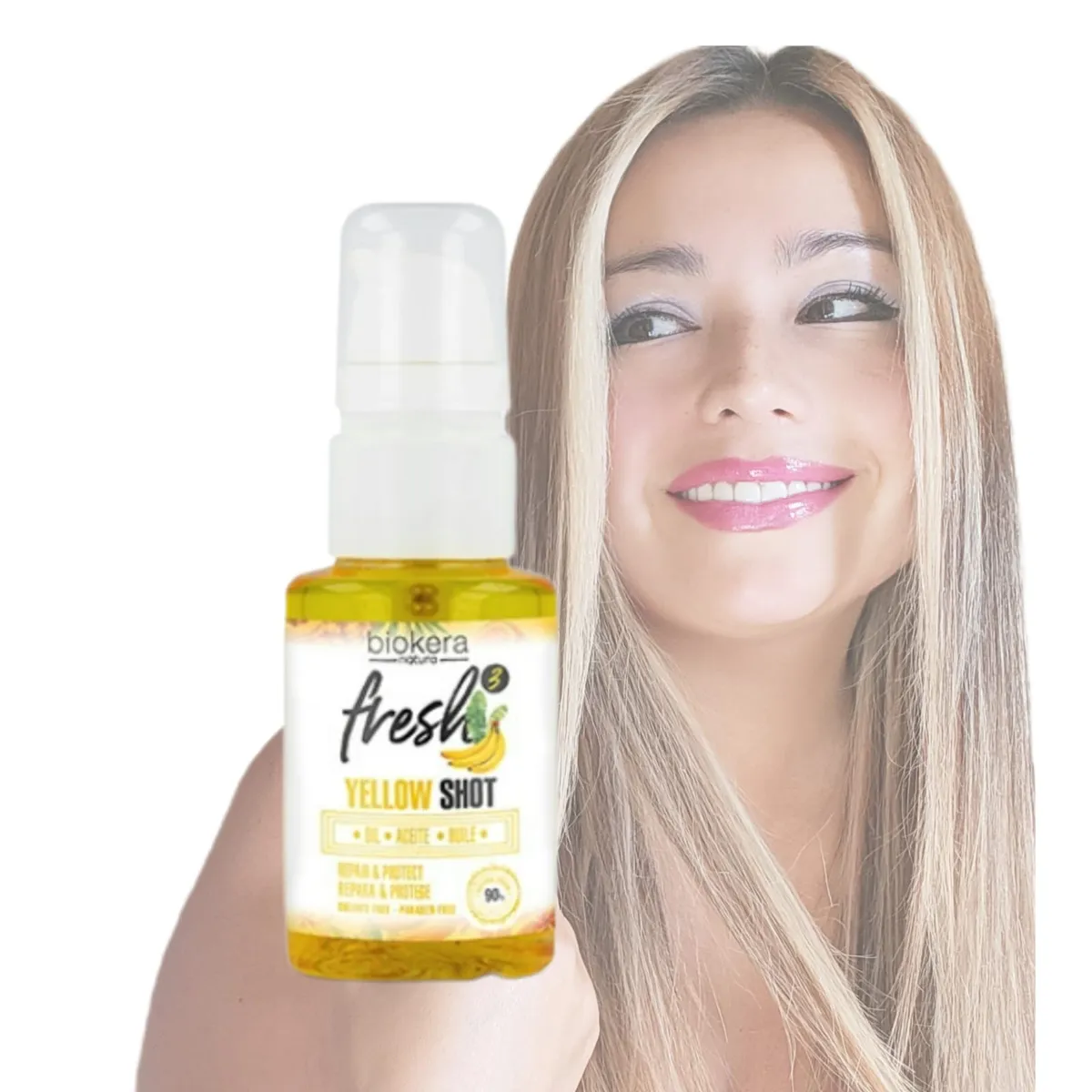 SALERM - Salerm Biokera Fresh Yellow Shot Aceite Capilar Reparador.-