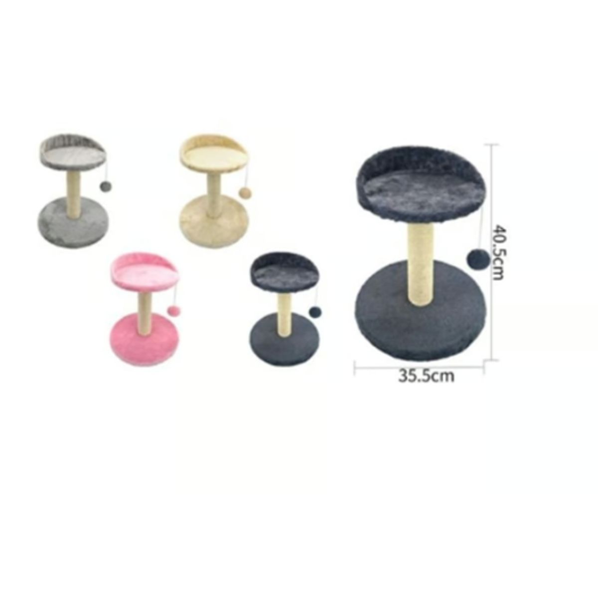 GENERICO - Torre Rascador Para Gato Árbol Juguete 40x35cm Rosa