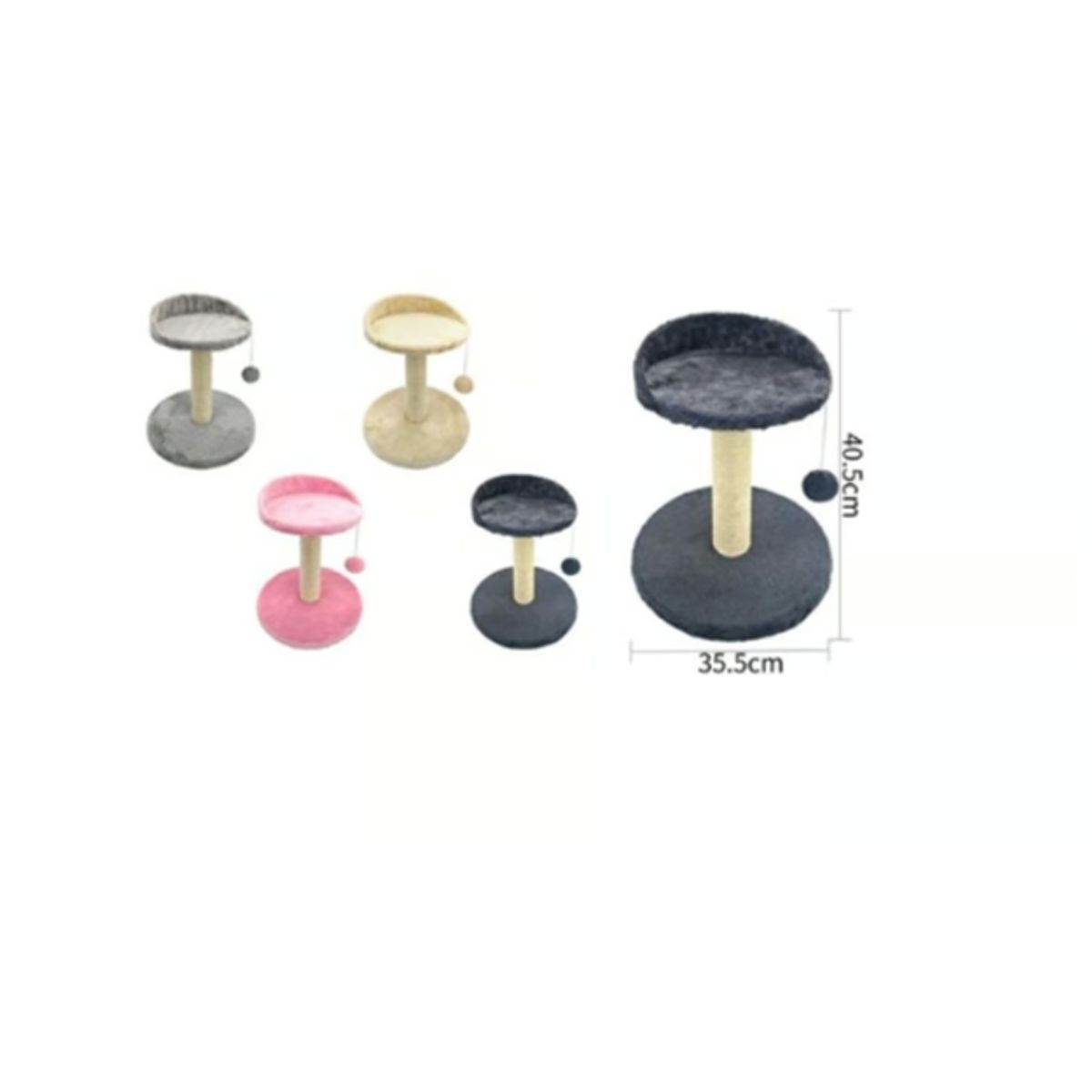 GENERICO - Torre Rascador Para Gato Árbol Juguete 40x35cm Rosa