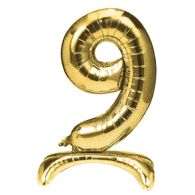 GENERICO - GLOBO METALICO 32 PEDESTAL DORADO N?9 X1 UNI